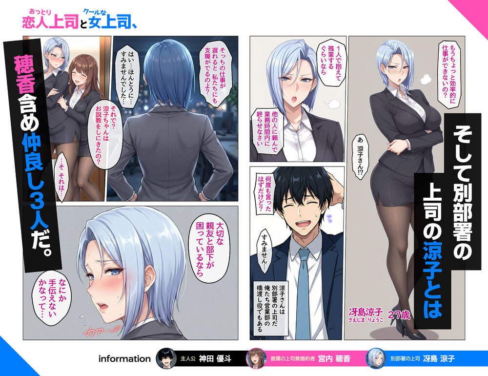 おっとり恋人上司とクールな女上司、見た目と中身が違いすぎて毎日搾り取られる話 画像2